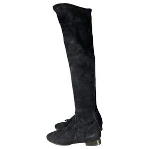 Isabel Marant Etoile Black Suede Leather Knee Tall Boots Size 36 US 5.5/6 NEW
